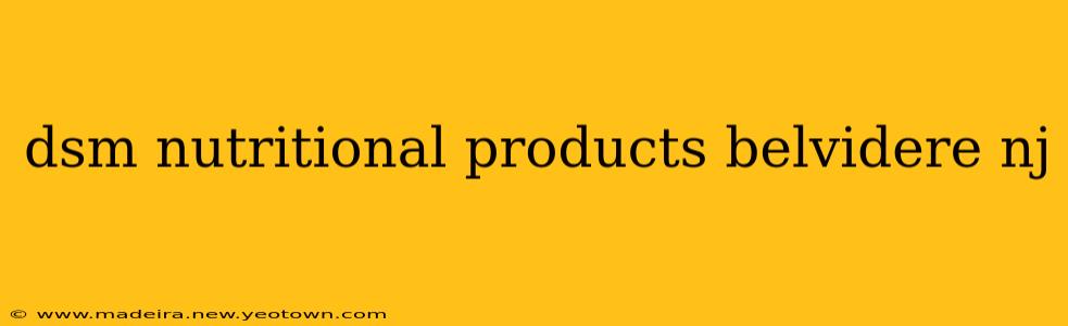 dsm nutritional products belvidere nj