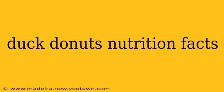duck donuts nutrition facts