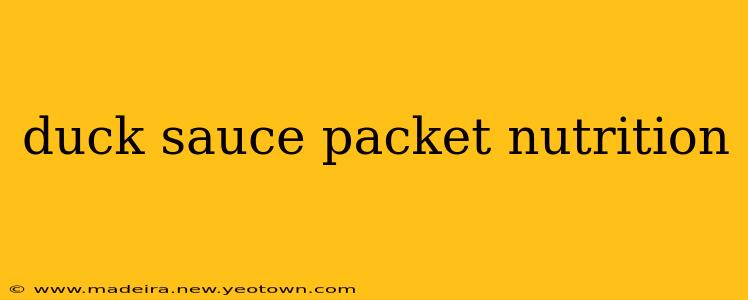duck sauce packet nutrition