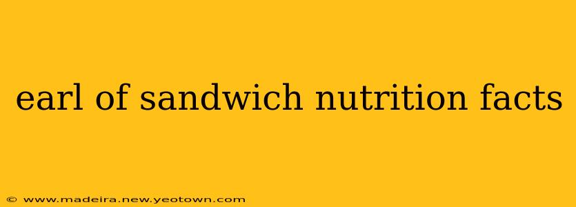 earl of sandwich nutrition facts
