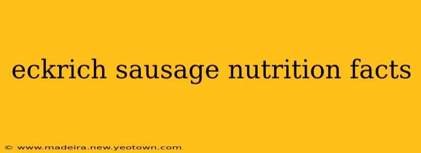 eckrich sausage nutrition facts