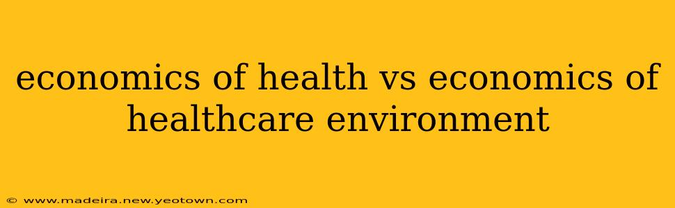 economics of health vs economics of healthcare environment