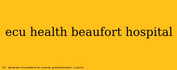 ecu health beaufort hospital
