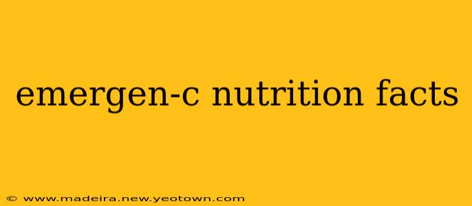 emergen-c nutrition facts