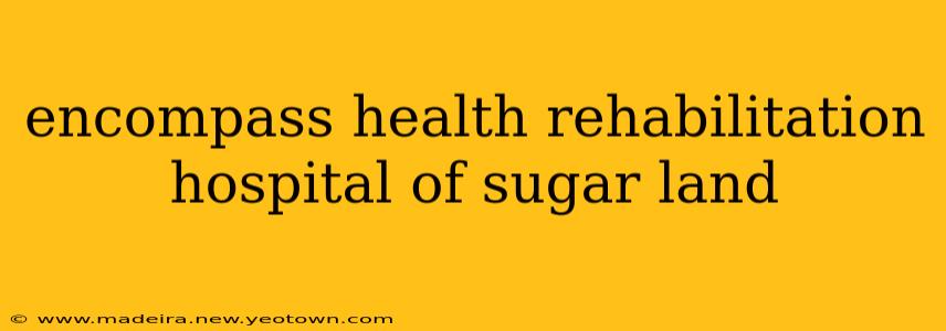 encompass health rehabilitation hospital of sugar land