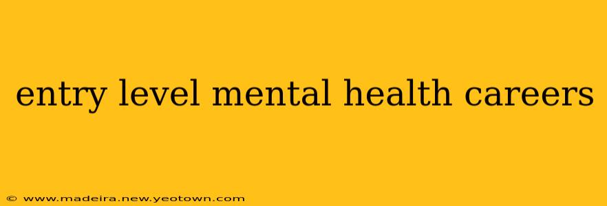 entry level mental health careers
