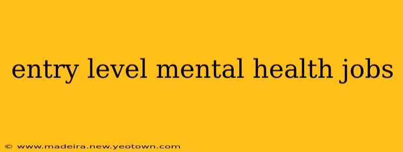 entry level mental health jobs