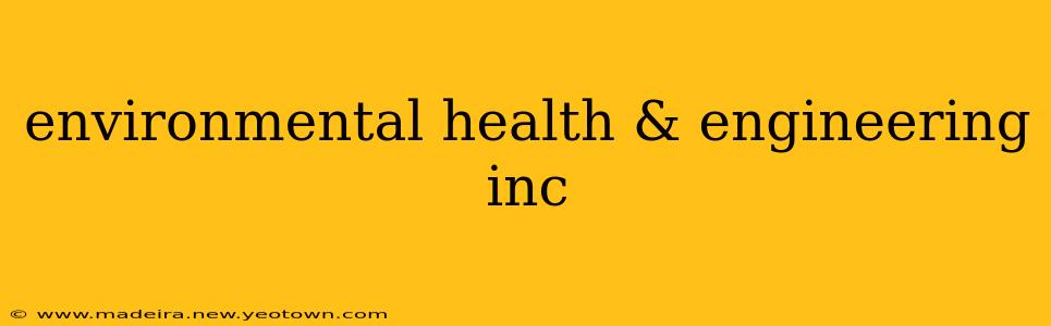 environmental health & engineering inc
