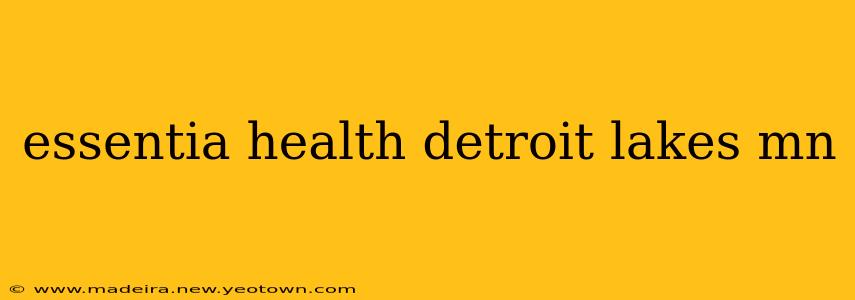 essentia health detroit lakes mn