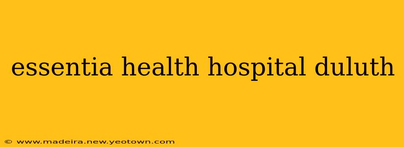 essentia health hospital duluth