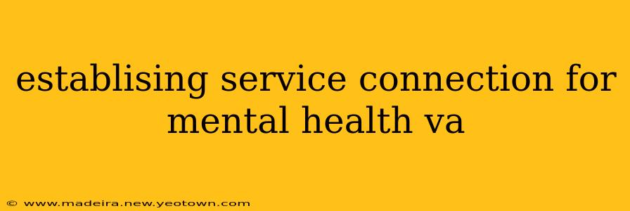 establising service connection for mental health va