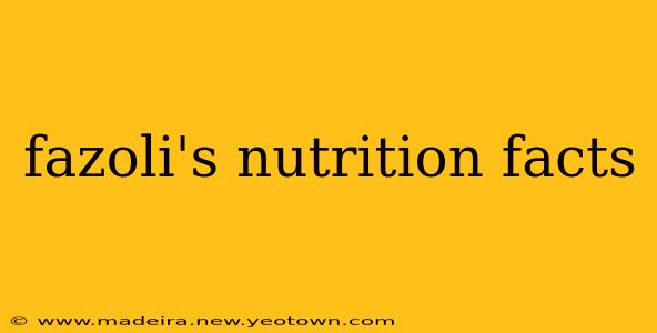 fazoli's nutrition facts