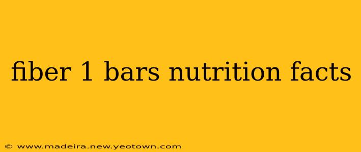 fiber 1 bars nutrition facts