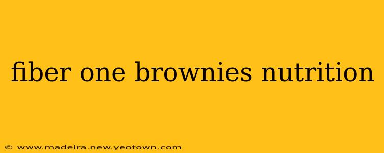 fiber one brownies nutrition