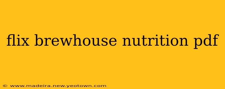 flix brewhouse nutrition pdf