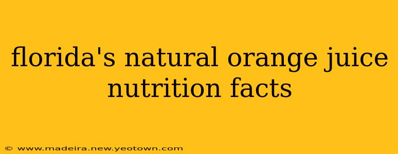florida's natural orange juice nutrition facts