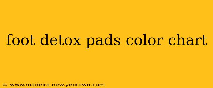 foot detox pads color chart