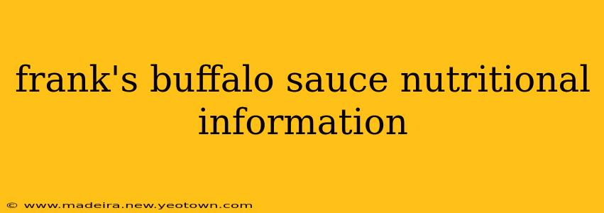 frank's buffalo sauce nutritional information