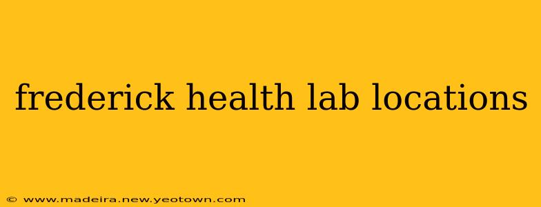 frederick health lab locations