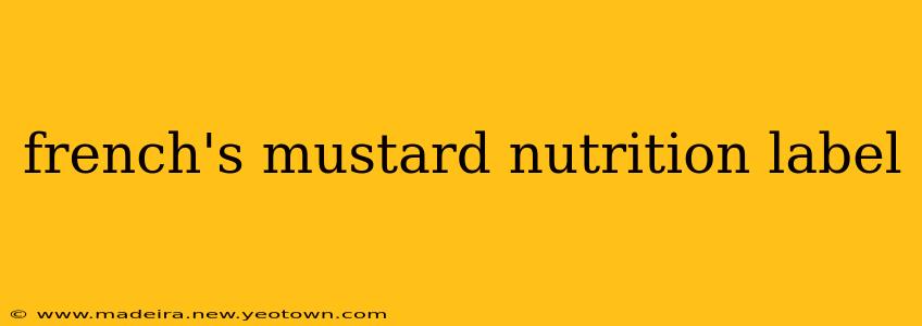french's mustard nutrition label