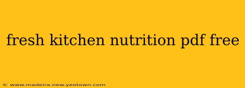 fresh kitchen nutrition pdf free