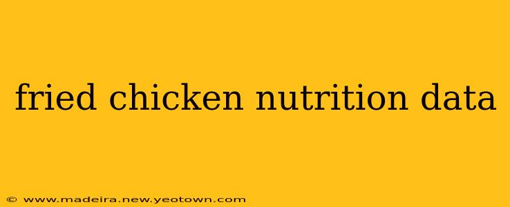 fried chicken nutrition data