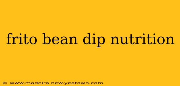 frito bean dip nutrition