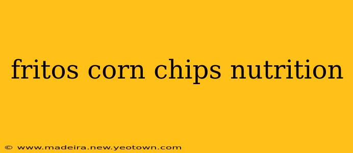 fritos corn chips nutrition