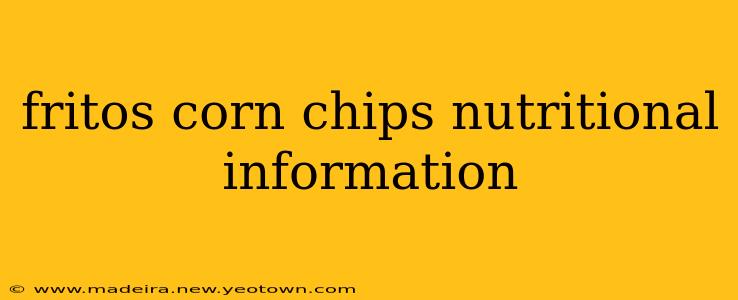 fritos corn chips nutritional information