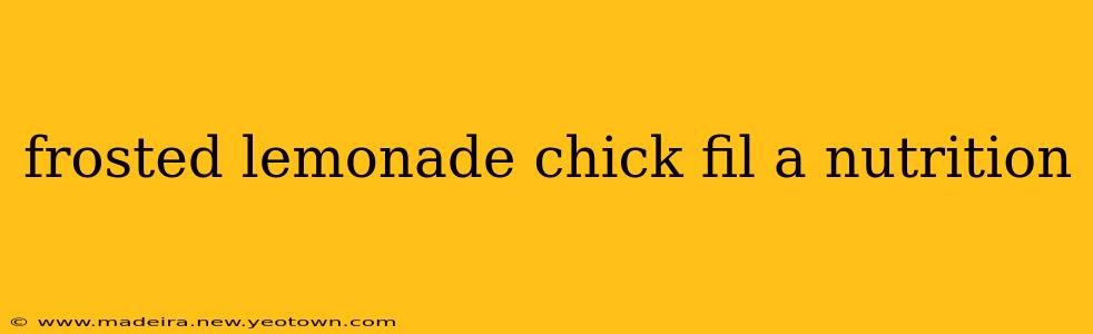 frosted lemonade chick fil a nutrition