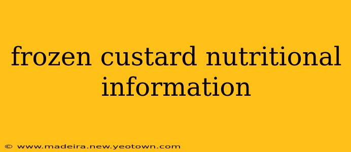 frozen custard nutritional information