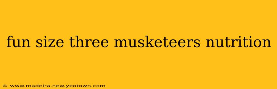 fun size three musketeers nutrition