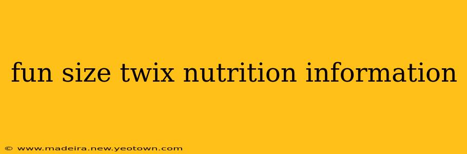 fun size twix nutrition information