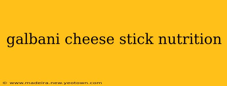 galbani cheese stick nutrition