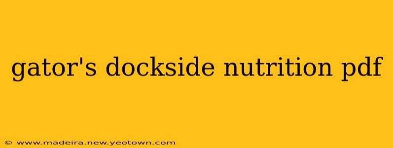 gator's dockside nutrition pdf