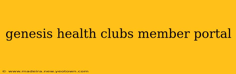 genesis health clubs member portal