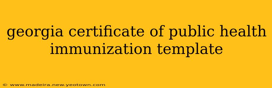 georgia certificate of public health immunization template