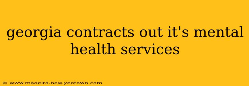 georgia contracts out it's mental health services