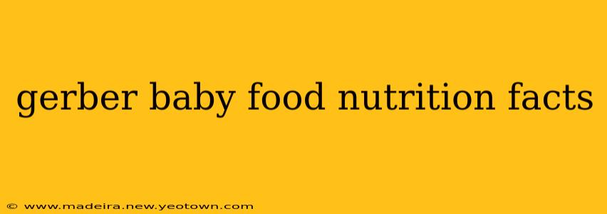 gerber baby food nutrition facts