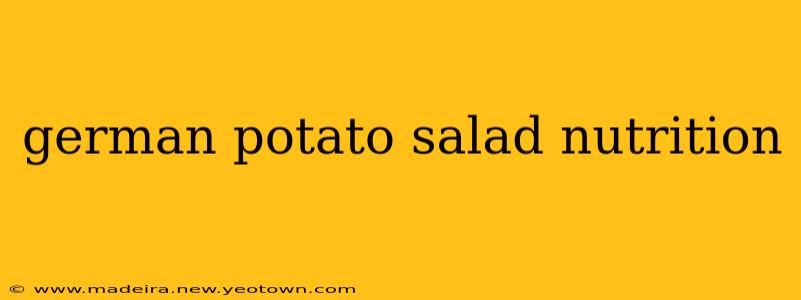 german potato salad nutrition