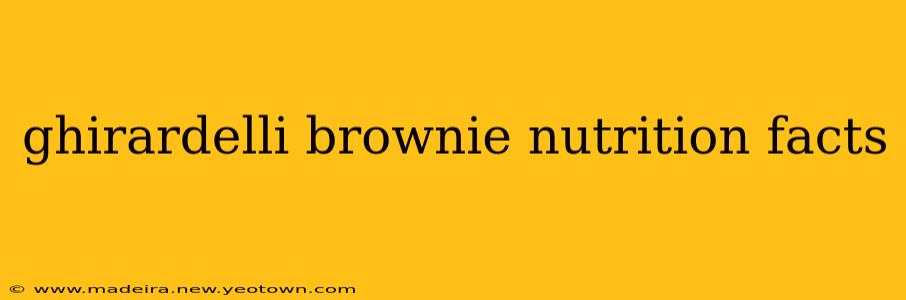 ghirardelli brownie nutrition facts