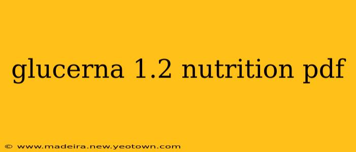 glucerna 1.2 nutrition pdf