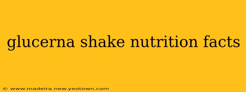glucerna shake nutrition facts