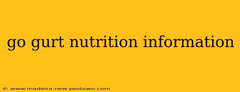 go gurt nutrition information