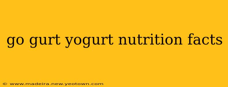 go gurt yogurt nutrition facts