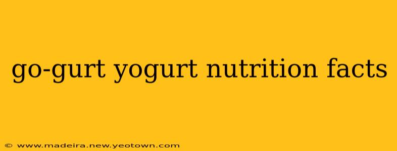 go-gurt yogurt nutrition facts