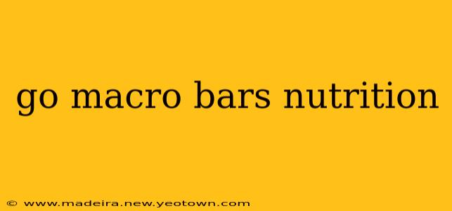 go macro bars nutrition