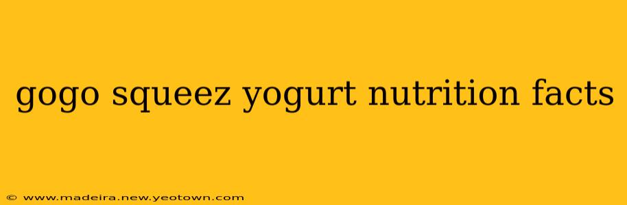 gogo squeez yogurt nutrition facts