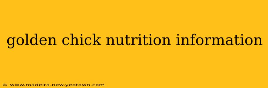 golden chick nutrition information