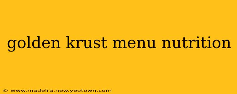 golden krust menu nutrition